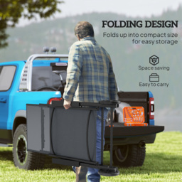 Outsunny Grey 5 Level Adjustable Folding Sun Lounger with Wheels - Size: 84 x 72 x 158cm - Wilko - thumbnail 6