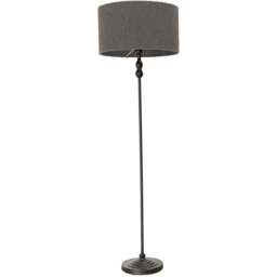 ValueLights Maggie Charcoal Boucle Shade Black Metal Candlestick Floor Lamp - Size: 151 x 45 x 45cm - Wilko - thumbnail 1