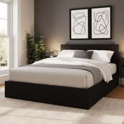 GFW King Size Black End Lift Ottoman Bed - Wilko
