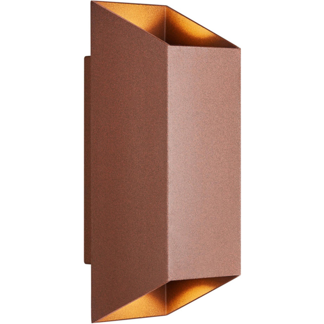 Nordlux Nico Square 22 Rust Outdoor Wall Light - Size: 23.5 x 8 x 9.5cm - Rusty - Wilko - image 1