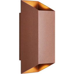 Nordlux Nico Square 22 Rust Outdoor Wall Light - Size: 23.5 x 8 x 9.5cm - Rusty - Wilko - thumbnail 1