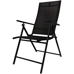 Samuel Alexander Black Reclining Folding Chair - Size: 1 Seater - Wilko - thumbnail 3