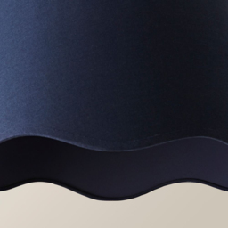 ValueLights Mabel Scalloped Bottom Navy Linen Large Shade - Size: 25.5 x 45 x 45cm - Blue - Wilko - thumbnail 7