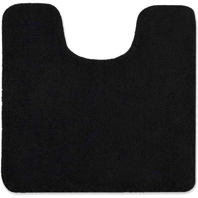 Allure Bath Fashions Black Microfibre Luxury Non-Slip Pedestal Mat 50 x 50cm - Wilko - image 1