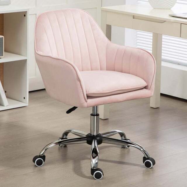 Portland Pink Swivel Office Chair with Adjustable Height - Size: 86 x 58 x 57cm - Wilko - image 1