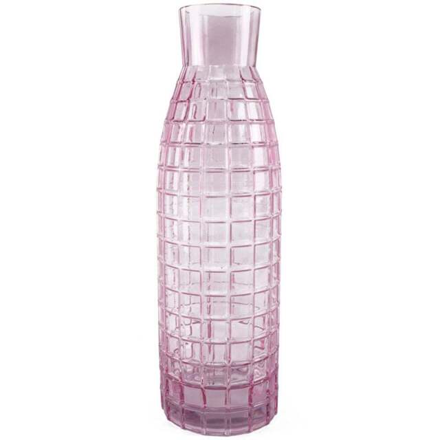 Botanik Pink Tall Square Glass Vase 49cm - Size: 49 x 15 x 15cm - Wilko - image 1