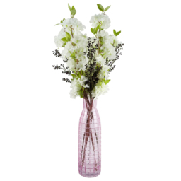 Botanik Pink Tall Square Glass Vase 49cm - Size: 49 x 15 x 15cm - Wilko - thumbnail 6