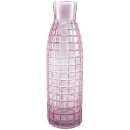 Botanik Pink Tall Square Glass Vase 49cm - Size: 49 x 15 x 15cm - Wilko - thumbnail 1