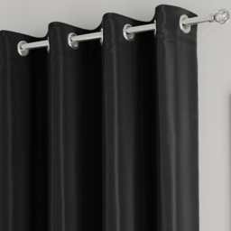 Enhanced Living Supersoft Black Blackout Eyelet Thermal Curtains 168 x 229cm - Wilko - thumbnail 3