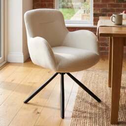 Blaine Swivel Chair - Cream - Size: Set of 2 - Wilko