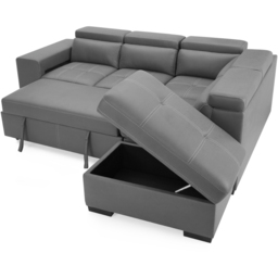 Home Detail Scarlett 5 Seater Grey Air Leather Right Hand Corner Sofa - Wilko - thumbnail 5