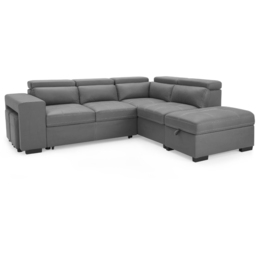 Home Detail Scarlett 5 Seater Grey Air Leather Right Hand Corner Sofa - Wilko - thumbnail 3