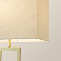 ValueLights Gloria Gold Double Stem Metal LED Table Lamp with Rectangular Lamp Shade - Size: 52 x 31 x 18.5cm - Wilko - thumbnail 4