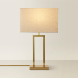 ValueLights Gloria Gold Double Stem Metal LED Table Lamp with Rectangular Lamp Shade - Size: 52 x 31 x 18.5cm - Wilko - thumbnail 6