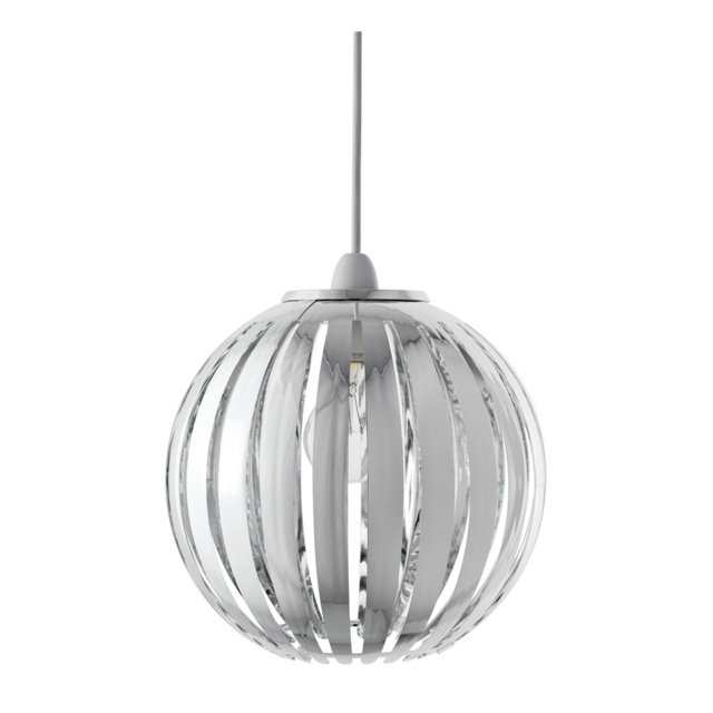 Silver Chrome and Acrylic Pendant Light - Wilko - image 1