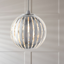 Silver Chrome and Acrylic Pendant Light - Wilko - thumbnail 4