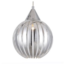 Silver Chrome and Acrylic Pendant Light - Wilko - thumbnail 3