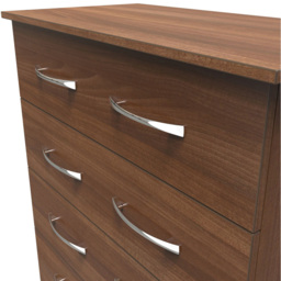 Crowndale Avon 5 Drawer Noche Walnut Chest of Drawers - Wilko - thumbnail 6