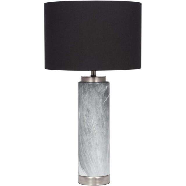 Pacific Lifestyle Carrara Grey Marble Effect Ceramic Tall Table Lamp - Wilko - image 1