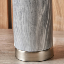 Pacific Lifestyle Carrara Grey Marble Effect Ceramic Tall Table Lamp - Wilko - thumbnail 5