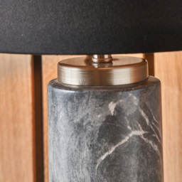 Pacific Lifestyle Carrara Grey Marble Effect Ceramic Tall Table Lamp - Wilko - thumbnail 6