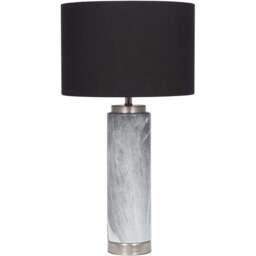 Pacific Lifestyle Carrara Grey Marble Effect Ceramic Tall Table Lamp - Wilko - thumbnail 1
