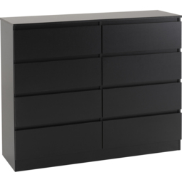 Seconique Malvern 8 Drawer Black Chest of Drawers - Wilko - thumbnail 3