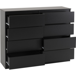 Seconique Malvern 8 Drawer Black Chest of Drawers - Wilko - thumbnail 5