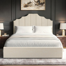 Flair Margot Double Beige Fabric Ottoman Bed - Cream - Wilko - thumbnail 5