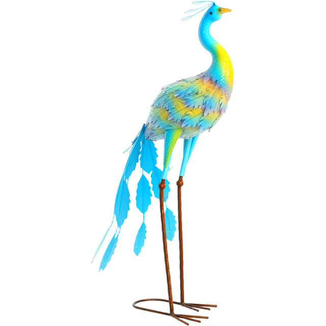 Outsunny Multicolour Metal Peacock Garden Ornament with Stake - Size: 83 x 40 x 43cm - Wilko - image 1