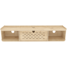 Decorotika Sima Single Door 2 Shelf MDF TV Unit - Size: 19.5 x 116.5 x 22cm - Brown - Wilko - thumbnail 3