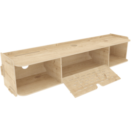 Decorotika Sima Single Door 2 Shelf MDF TV Unit - Size: 19.5 x 116.5 x 22cm - Brown - Wilko - thumbnail 4