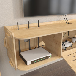 Decorotika Sima Single Door 2 Shelf MDF TV Unit - Size: 19.5 x 116.5 x 22cm - Brown - Wilko - thumbnail 7