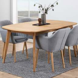 Florence Marte 6 Seater Extendable Dining Table Oak - Brown - Furniture To Go - Wilko