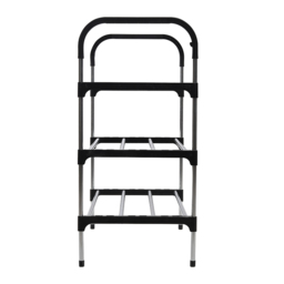 Living and Home 3-Tier Black Metal Shoe Rack - Size: 30 x 60 x 63cm - Wilko - thumbnail 4