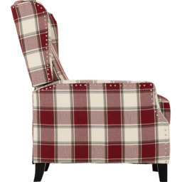Seconique Kensington Red Tartan Fabric Recliner Chair - Size: Single - Wilko - thumbnail 6