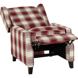 Seconique Kensington Red Tartan Fabric Recliner Chair - Size: Single - Wilko - thumbnail 5