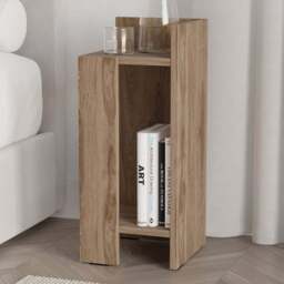 Decortie Elos Deep Oud Right Side Open Shelf Nightstand - Size: 2 Shelf - Brown - Wilko - thumbnail 1
