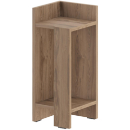 Decortie Elos Deep Oud Right Side Open Shelf Nightstand - Size: 2 Shelf - Brown - Wilko - thumbnail 3