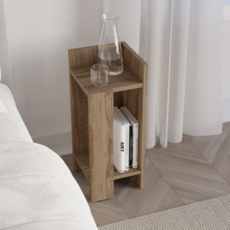 Decortie Elos Deep Oud Right Side Open Shelf Nightstand - Size: 2 Shelf - Brown - Wilko - thumbnail 4