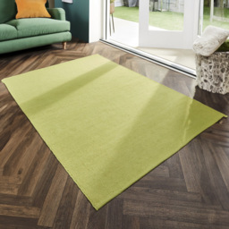 Hug Rug Green Plain Woven Rug 120 x 170cm - Wilko - thumbnail 3