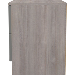 Crowndale Milan 2 Drawer Grey Gloss and Grey Oak Compact Bedside Cabinet Ready Assembled - Grey Gloss & Grey Oak - Wilko - thumbnail 4
