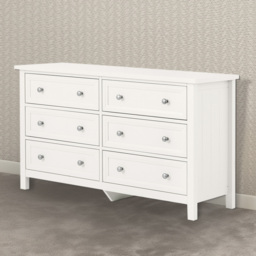 Julian Bowen Maine 6 Drawer Surf White Wide Chest of Drawers - Wilko - thumbnail 1