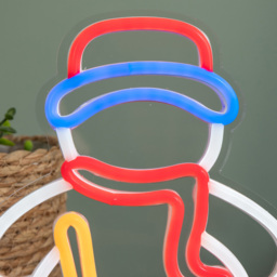 Samuel Alexander Multicolour LED Snowman Table Top Neon Sign 24 x 19cm - Size: 24 x 19 x 2cm - Multi-Coloured - Wilko - thumbnail 7