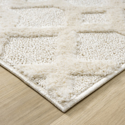 Desire Rugs Isabella Cream Embossed Imperial Trellis Rug 200 x 290cm - Wilko - thumbnail 4