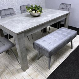 Kosy Koala 6 Seater Stone Dining Set Grey - Wilko - thumbnail 5