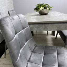 Kosy Koala 6 Seater Stone Dining Set Grey - Wilko - thumbnail 4