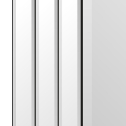 Milton Square Corner Bevelled All Glass Wall Mirror 100 x 70cm - Black - MirrorOutlet - Wilko - thumbnail 4