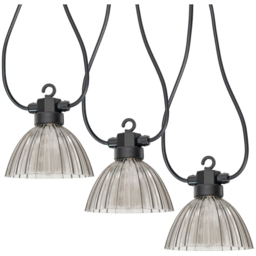 ValueLights Smoked Pleated LED Battery Operated Outdoor Garden String Light 6 Pack - Size: 9.5 x 520 x 8.5cm - Grey - Wilko - thumbnail 3