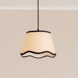 ValueLights Dutton Natural Scallop Edge Small Lamp Shade with Rust Trim - Cream - Wilko - thumbnail 4